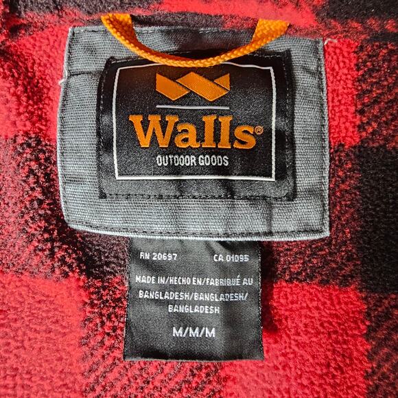 Mens Rugged Canvas Wahl's Navy Outdoor Work Vest with Soft Buffalo Check Lining - Picture 9 of 11